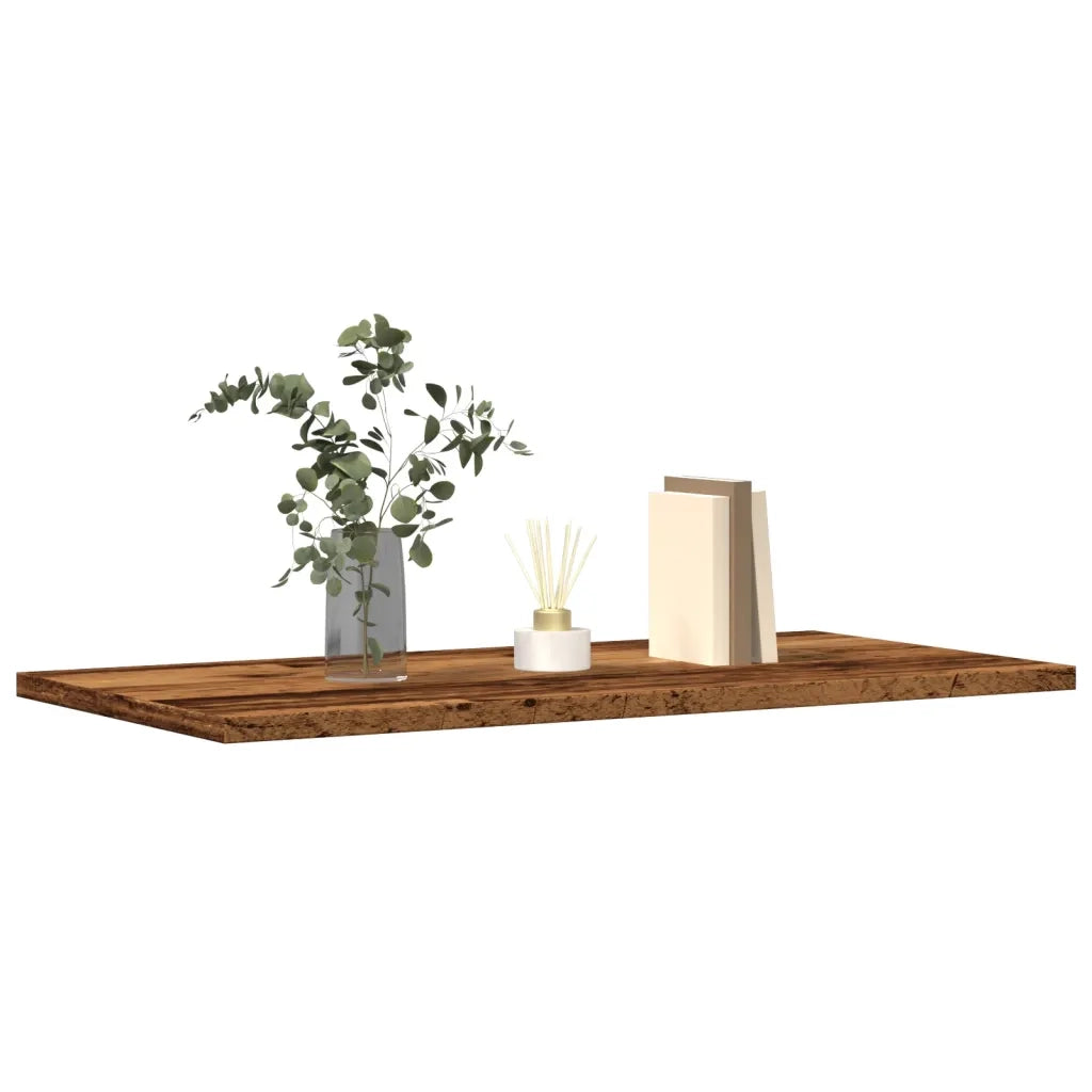 Mensole a Parete 4 pz Legno Antico 60x30x1,5 cm in Truciolato 856299