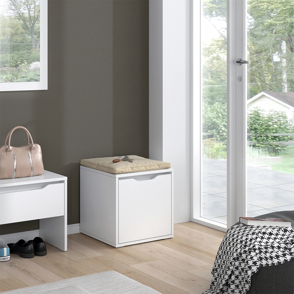 Vicco Panca scarpiera da ingresso Bianco 40 x 40.6 cm
