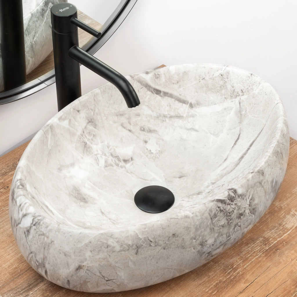 Lavabo Da Appoggio Rea Linda Stone