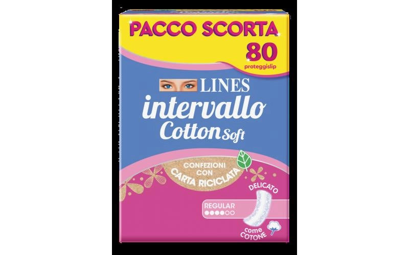 LINES PROTEGGISLIP INTERVALLO IN CONEZIONE DA 80 PZ DISTESO COTTON SOFT