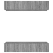 Mobili TV 4 pz | Armadietto TV | Mobile Porta TV Grigi Sonoma 80x30x30 cm in Legno Multistrato