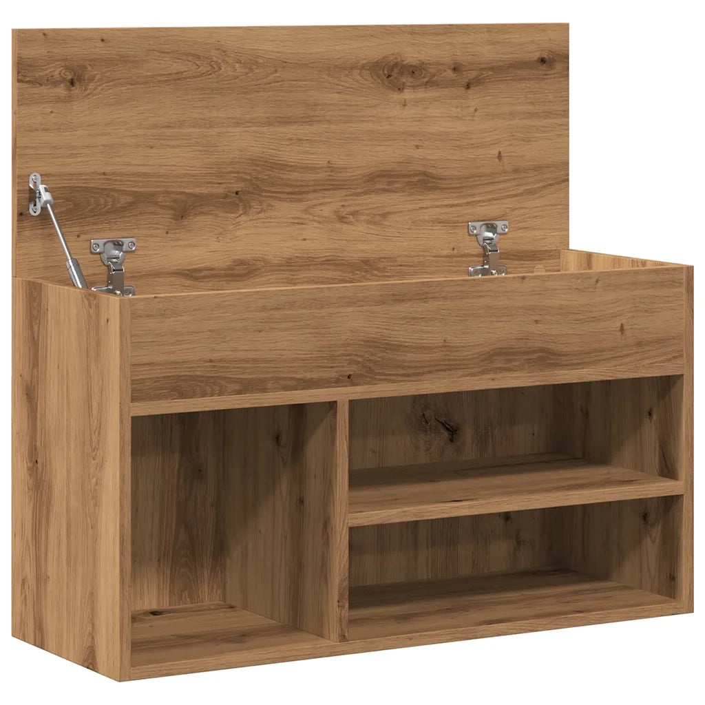 Scarpiera Rovere Artigianale 80x30x45 cm in Legno Multistrato