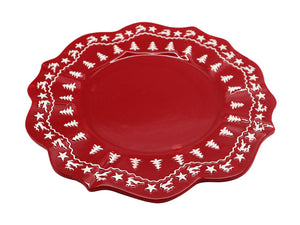 Piatto Decorativo Natalizio Ø29 cm in Ceramica