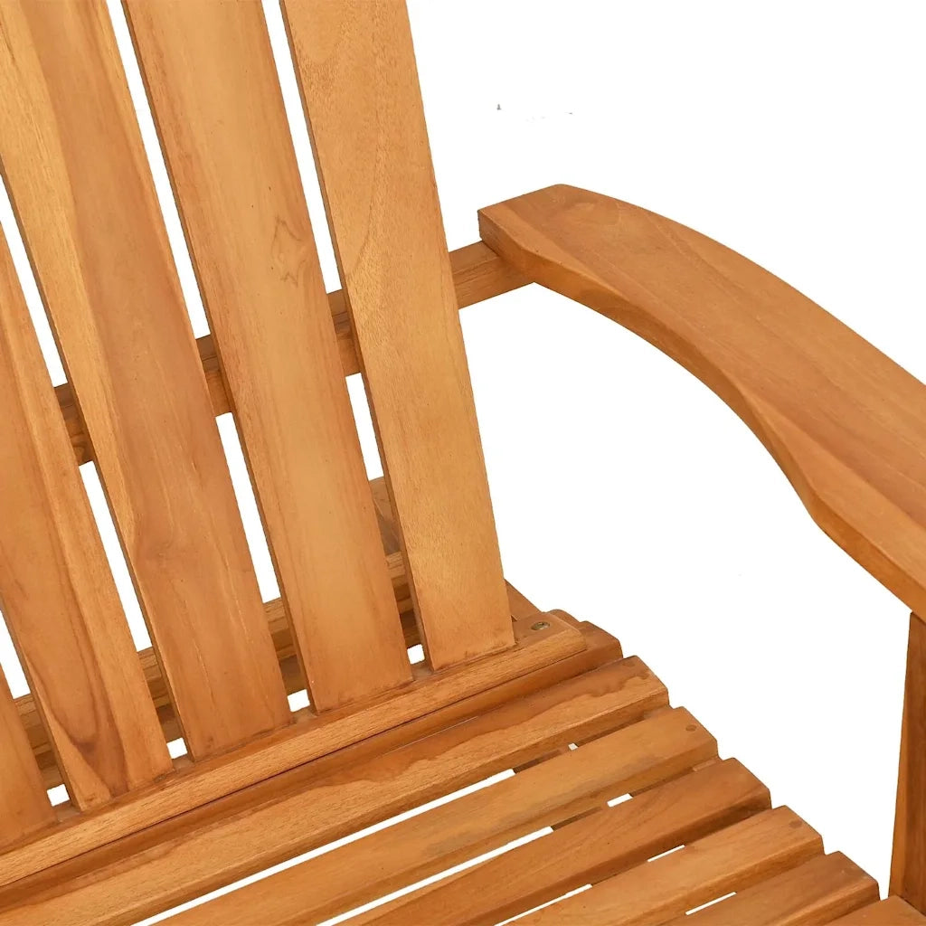 Sedia Dondolo Adirondack da Giardino in Legno Massello Teak 4008082