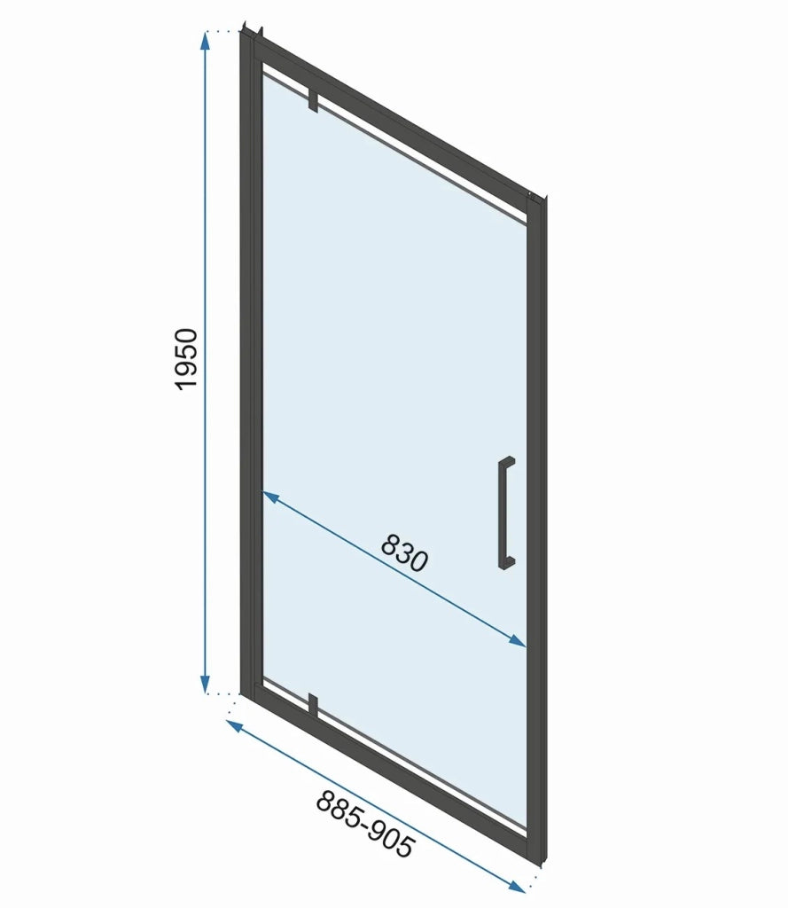 Cabina Doccia A Parete Rea Rapid Swing Chrome 100x80