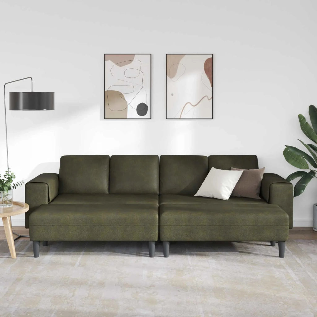 Divano per Soggiorno 3 pcs Verde militare 3335142