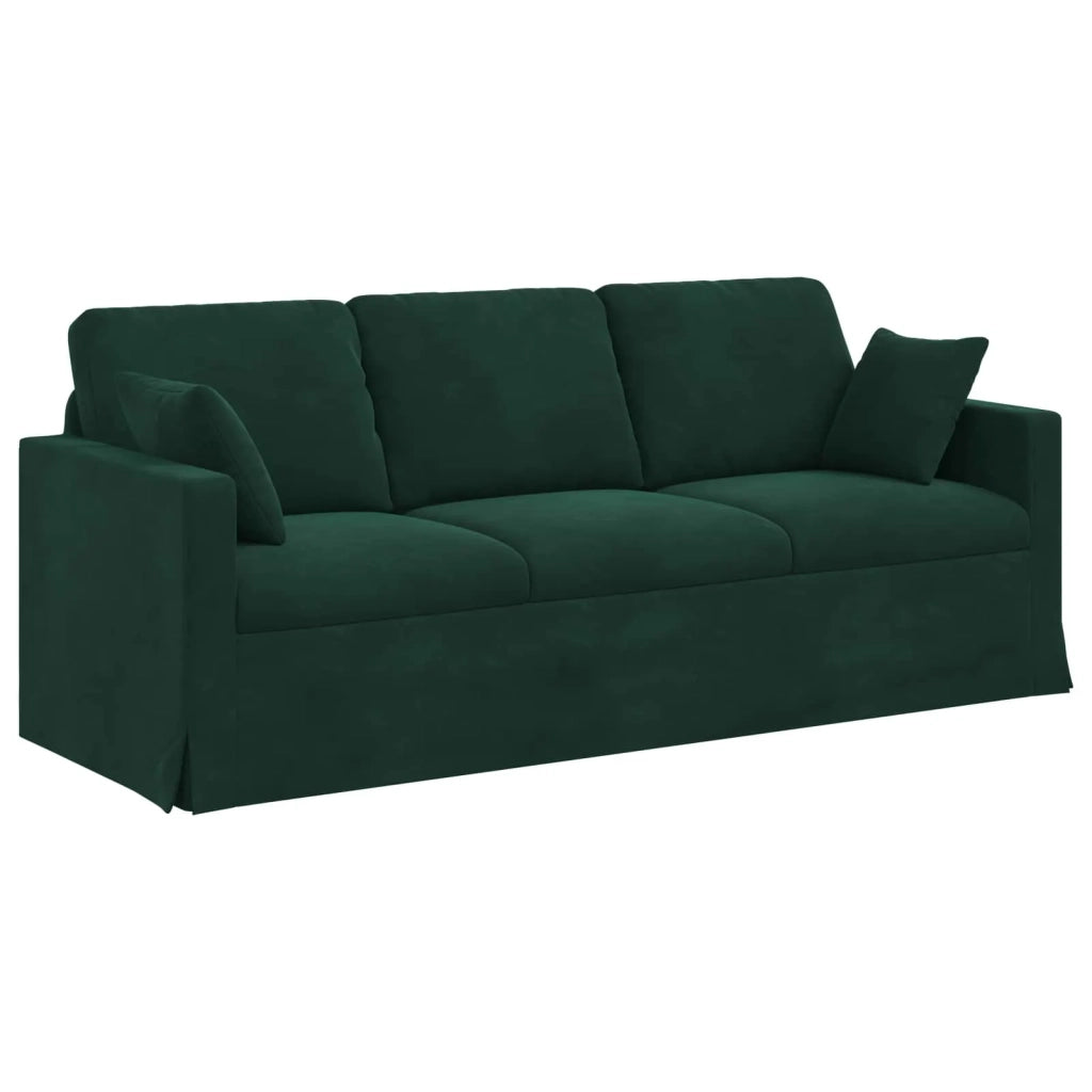 Divano Verde Scuro 198 x 78 x 80 cm Velluto