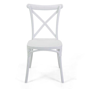 Sedia 47x51xh90 cm in Plastica Cross Bianco