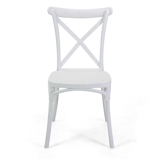 Sedia 47x51xh90 cm in Plastica Cross Bianco