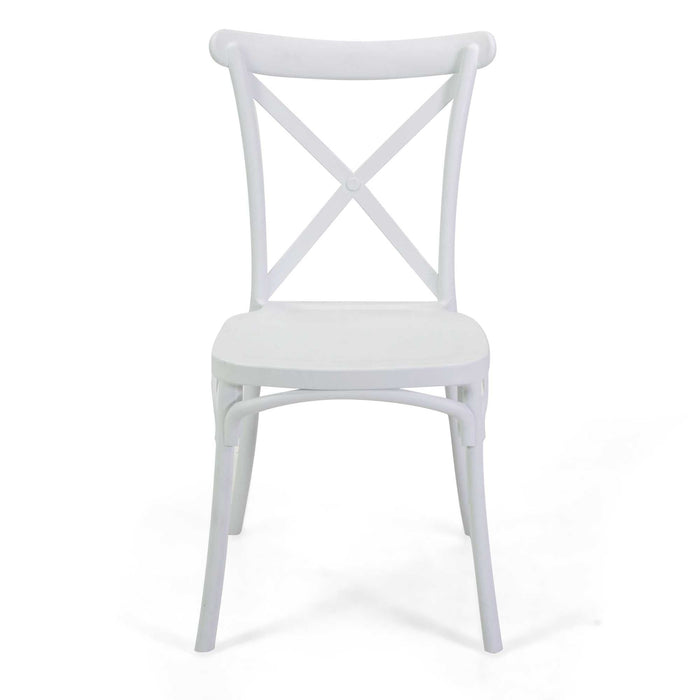 Sedia 47x51xh90 cm in Plastica Cross Bianco