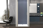 Box doccia 70 cm porta 1 BATTENTE nicchia H200 cm cristallo 6mm profilo SATINATO MILA