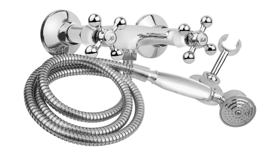 Rubinetto doccia cromato vintage cromato