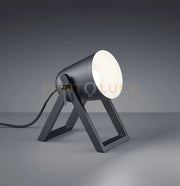 MARC LAMPADA DA TAVOLO CON PIEDI DI LEGNO NERO H. 21CM 1 LUCE ATTACCO E27