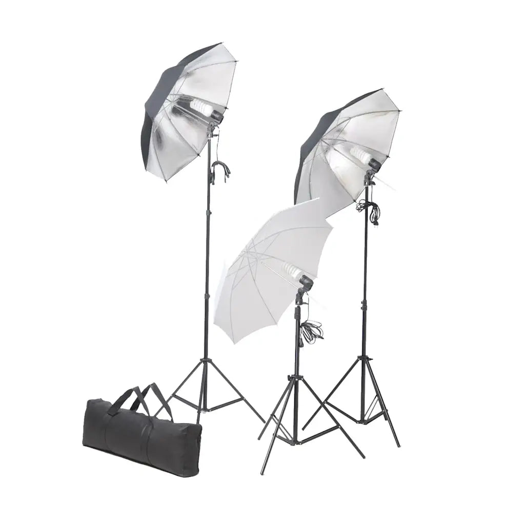 Set di Illuminazione da Studio: Ombrelli e Treppiedi 24 Watt CFW8015554