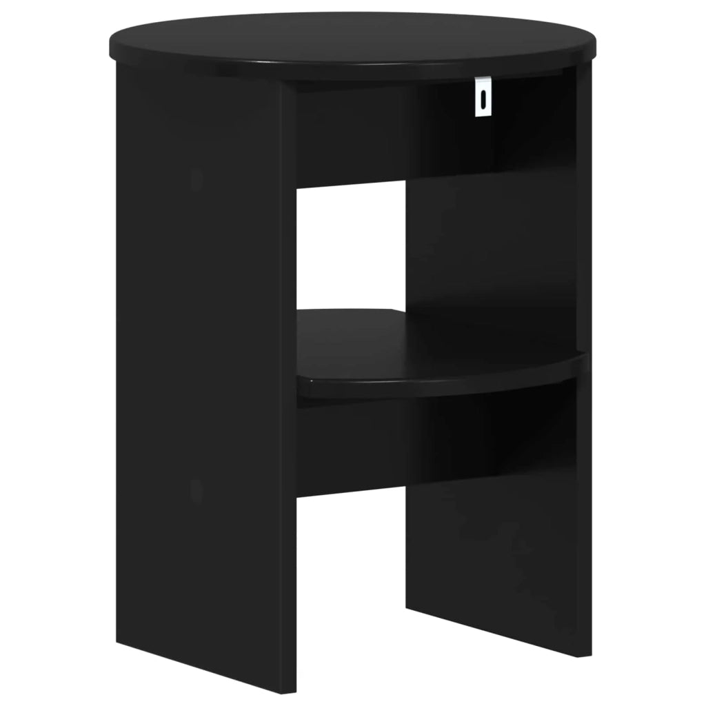 Mobile laterale Nero Ø40 x 50 cm Legno ingegnerizzato