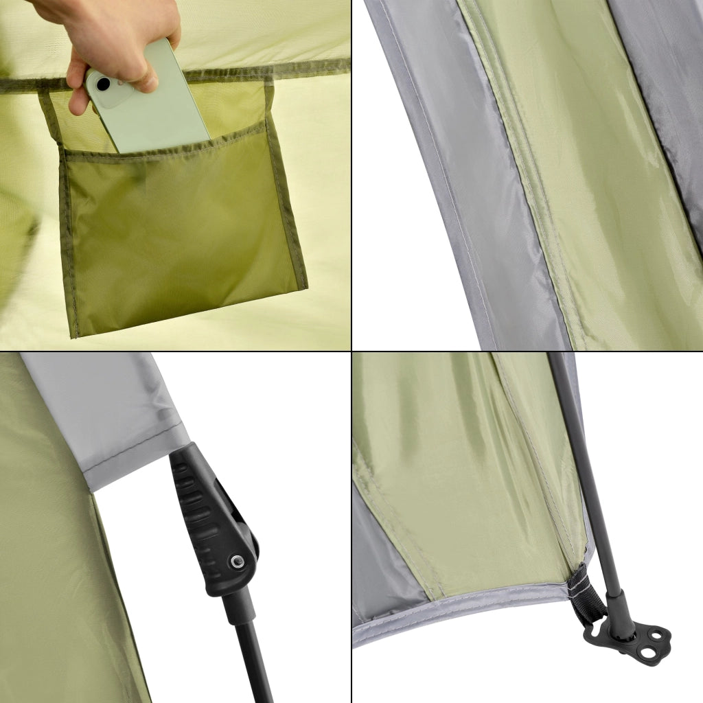 Tenda da campeggio a montaggio istantaneo 240 x 205 x 140 cm verde scuro grigio 03_0008734