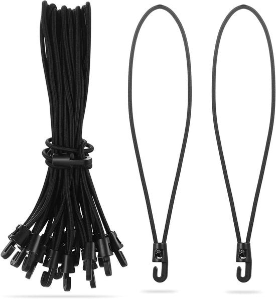 Set di espansioni multifunzionali con uncini, 20 pezzi, 10 cm, neri