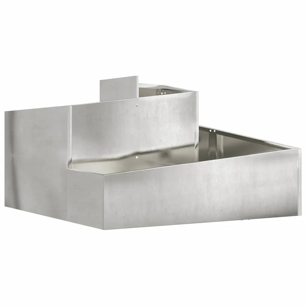 Vaso da giardino Argento 80 x 80 x 50 cm Acciaio inossidabile 873582