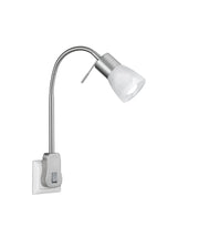 Applique LEVISTO Trio argento/vetro E14 con interruttore