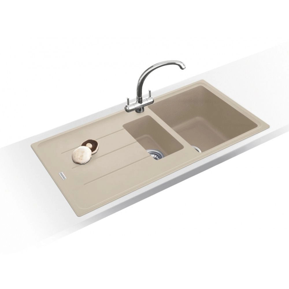 Lavello 2 vasche Franke BFG651SA gocciolatoio reversibile 97x50 cm. sahara beige