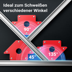 12x Magnete per saldatura con forza di tenuta di 11/20/32 kg, dimensioni compatte, Angolo di saldatura a 45°, 90° e 135°, tiene uniti i pezzi da saldare