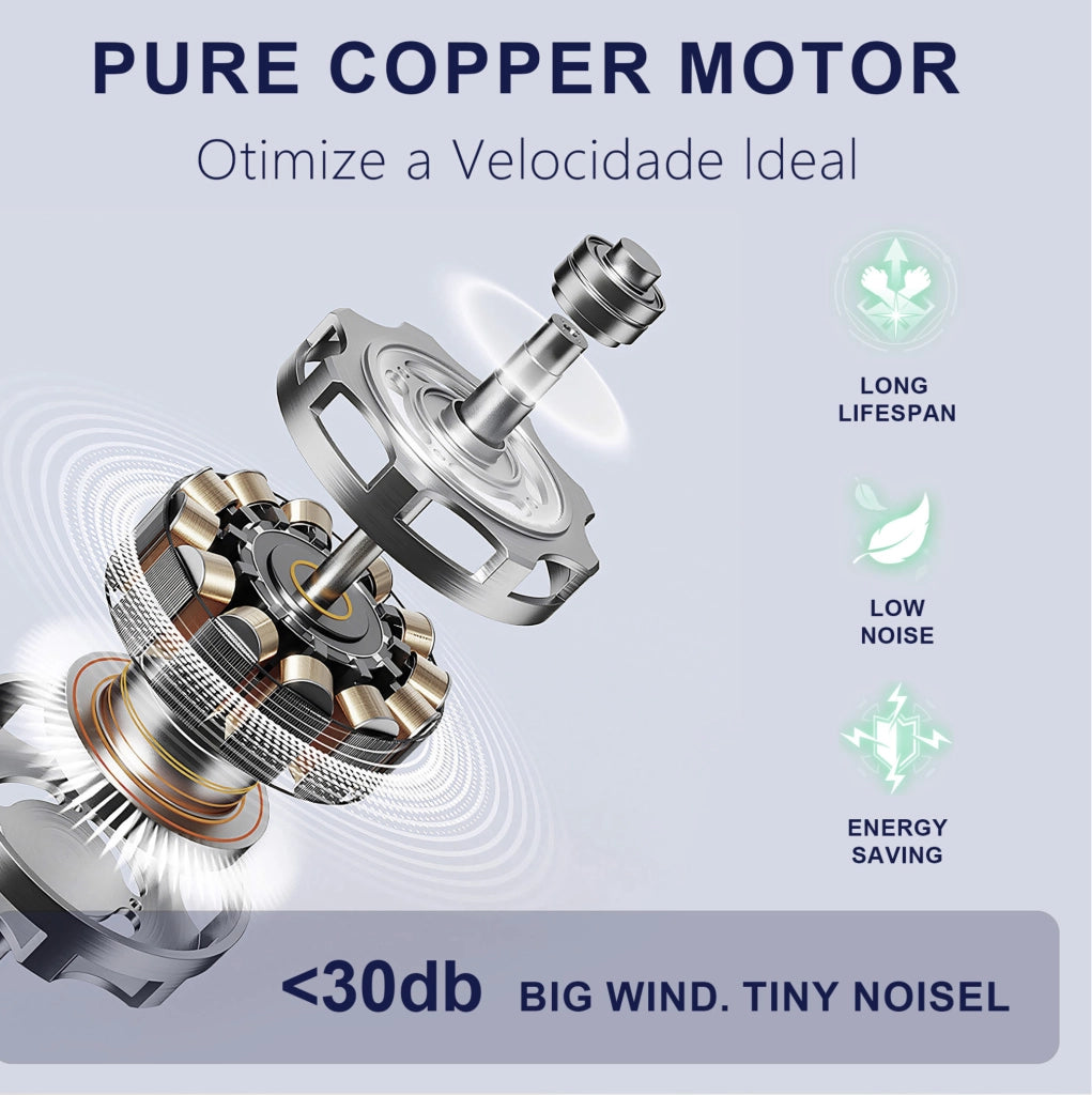 Ventilatore da soffitto nero 52 pollici con luce; 6 velocità; motore DC reversibile; ABS