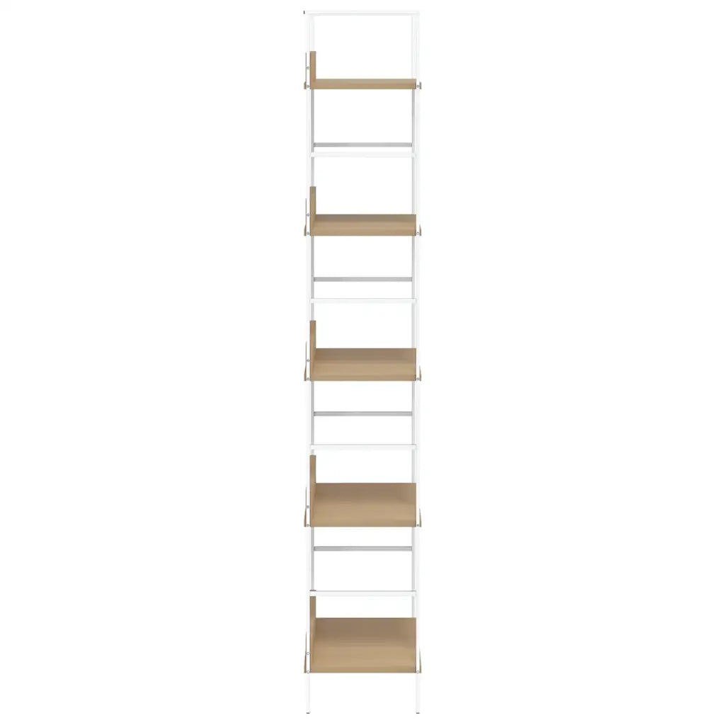 Scaffale Libri 5 Ripiani Rovere 60x27,6x158,5 Legno Multistrato 288229