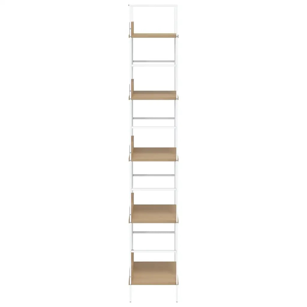 Scaffale Libri 5 Ripiani Rovere 60x27,6x158,5 Legno Multistrato 288229