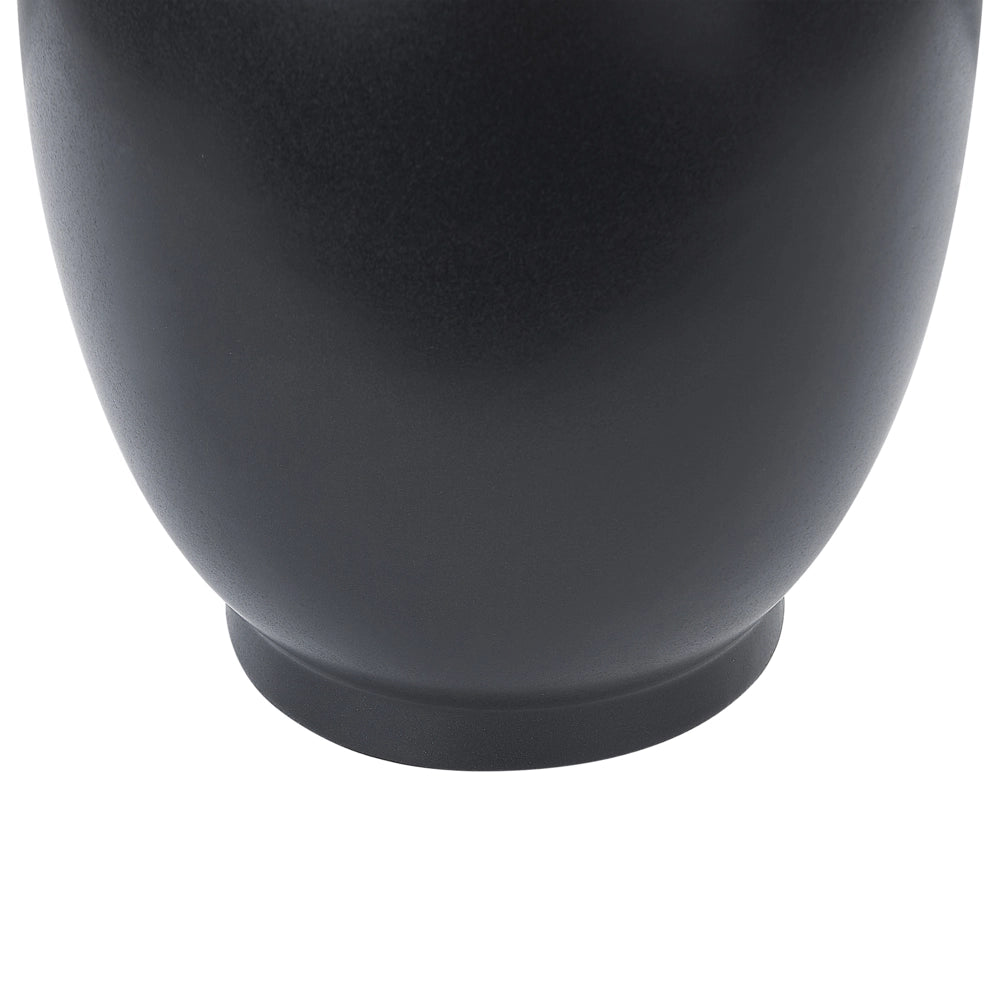 Vaso per fiori da tavolo in porcellana decorativa moderna scultura nero