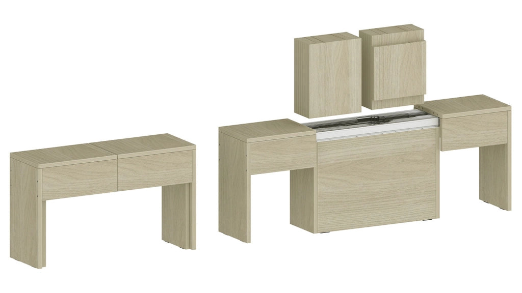 Panca Allungabile 66/290x25x45 cm Pratika Singola A Olmo Perlato
