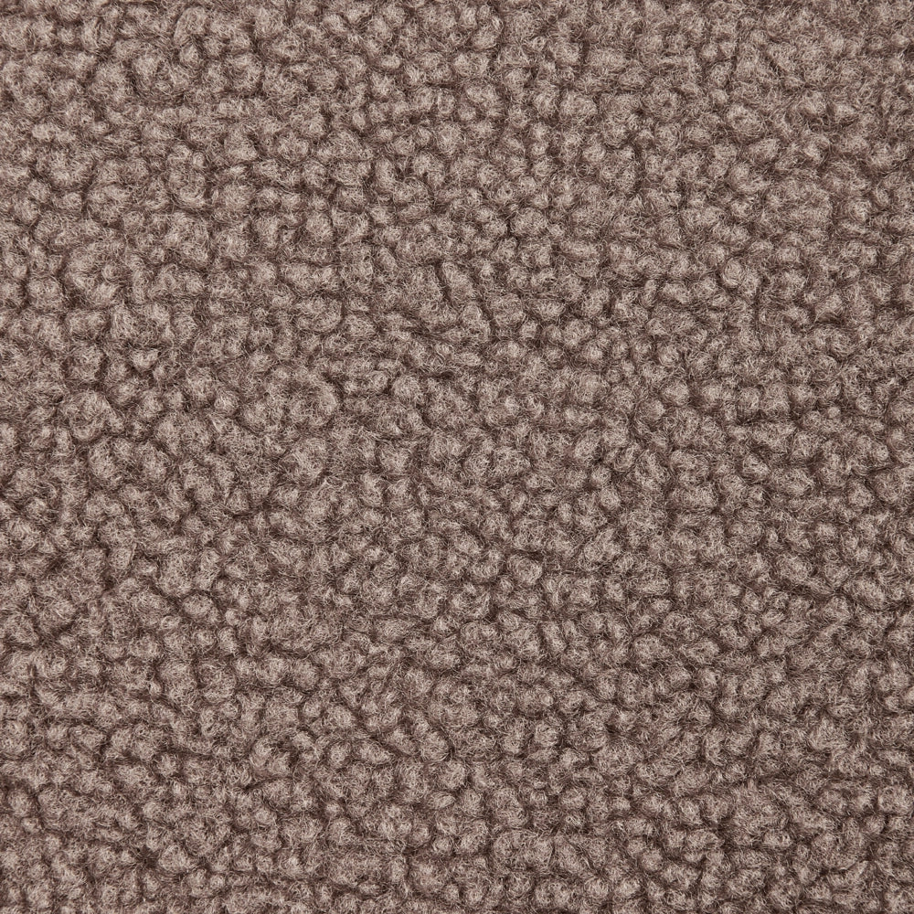 Sedia da salotto Marrone Boucle Rivestimento Solido Sedia da club moderna con braccioli Gambe in legno