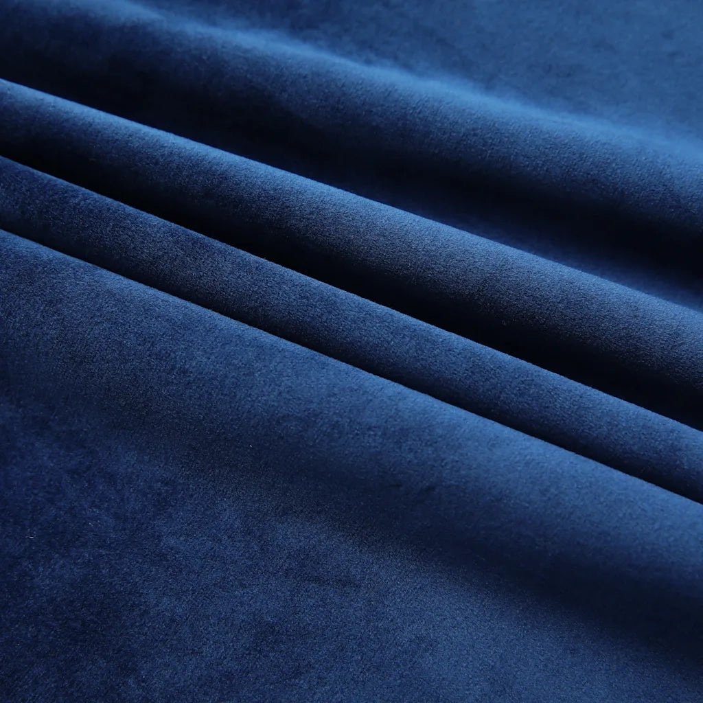 Tende Oscuranti con Ganci 2 pz Blu Scuro in Velluto 140x225 cm 134533