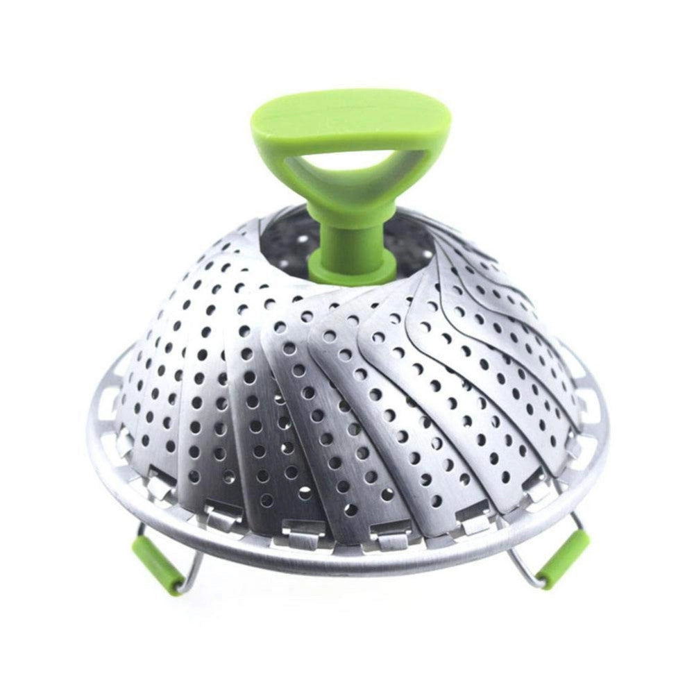 Trade Shop - Cestello Per Cottura A Vapore In Acciaio Inox Pieghevole Per Verdure -