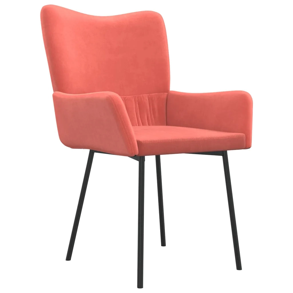 Sedie da Pranzo 2 pz Rosa in Velluto cod mxl 29667