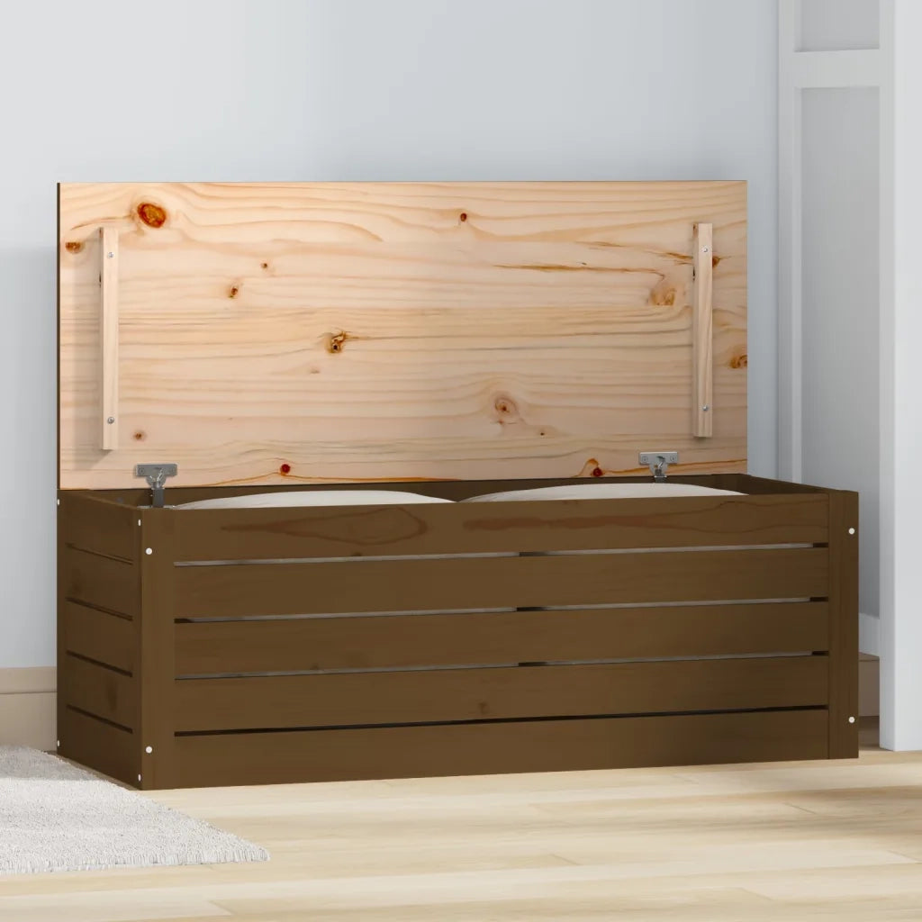 Contenitore Portaoggetti Ambra 89x36,5x33cm Legno Massello Pino 823622
