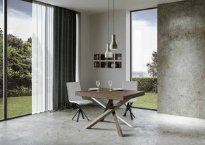 Tavolo Allungabile 120/380x90 cm Volantis Premium Noce Gambe Multicolore 4/C