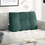 Cuscino per Schiena Verde Scuro 80 x 24 x 50 cm Velluto 42014431