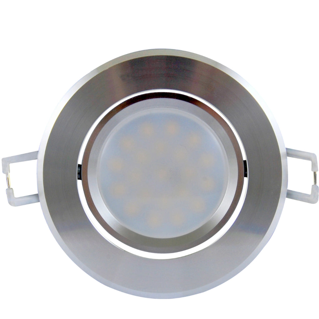Faretto da incasso LED tondo argento GU10 Polux SUN