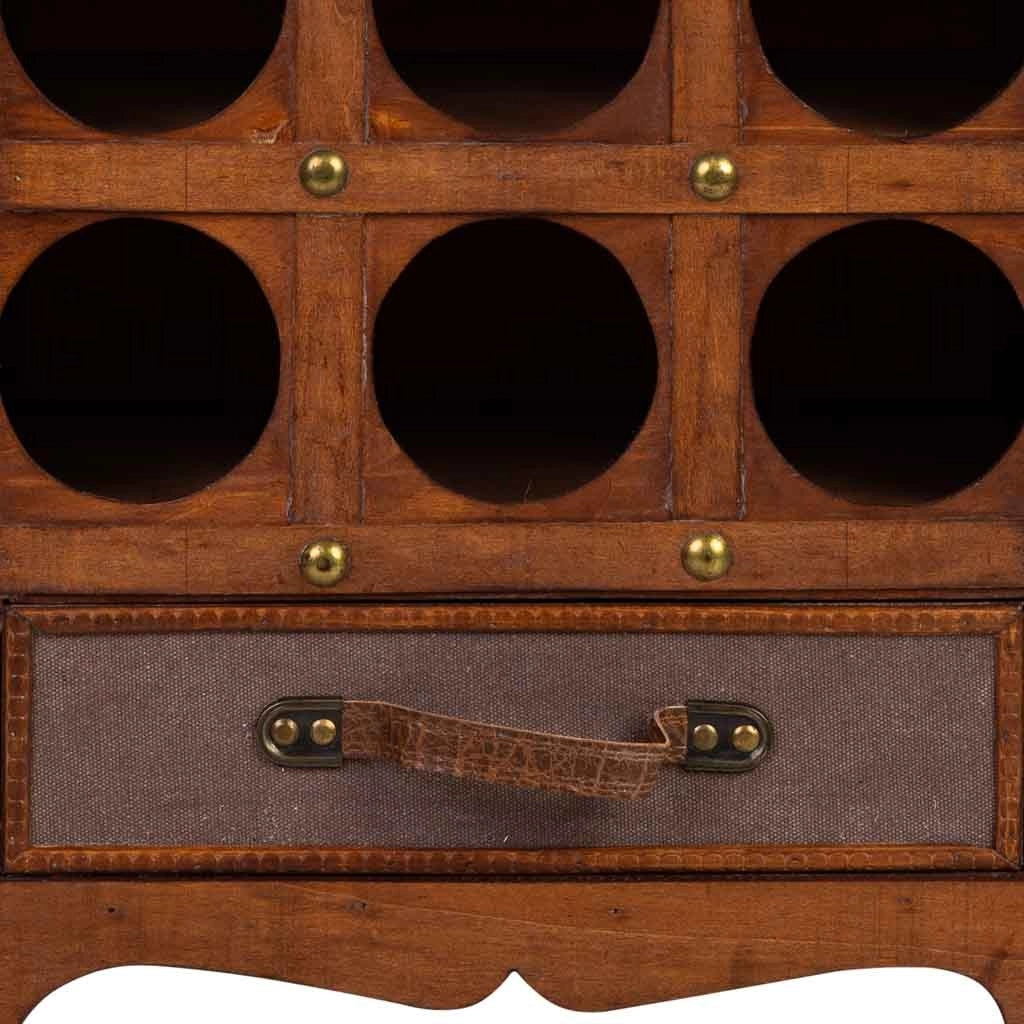 Baul porta bottiglie in legno 44x30x85h cm