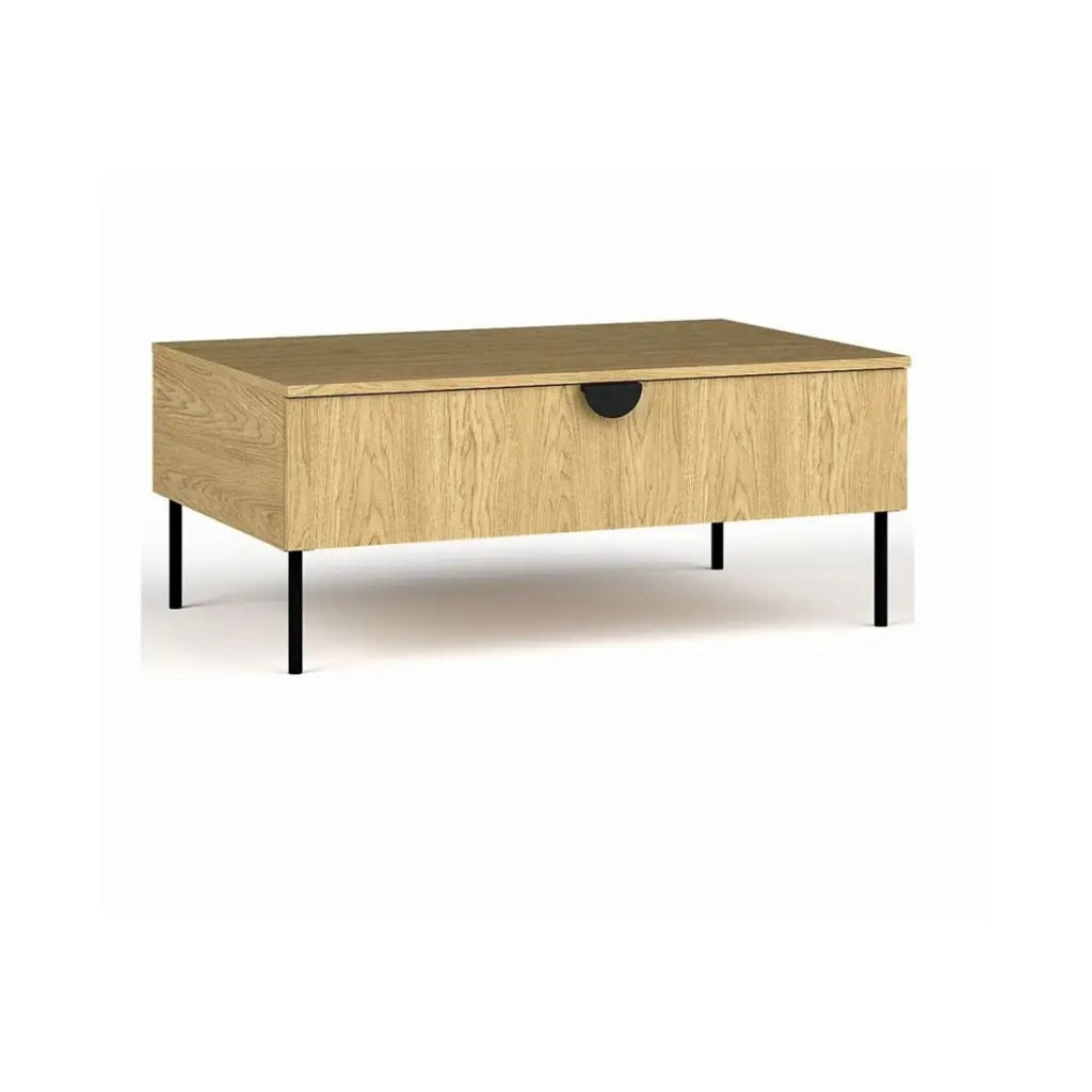 Set arredamento soggiorno: Mobile TV 200 cm, tavolino, credenza, rovere, collezione MONDO