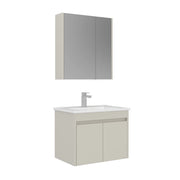 Set mobile lavabo con specchio (2 pezzi) "Arno 65" - 65 x 45 x 52 cm - Cashmere