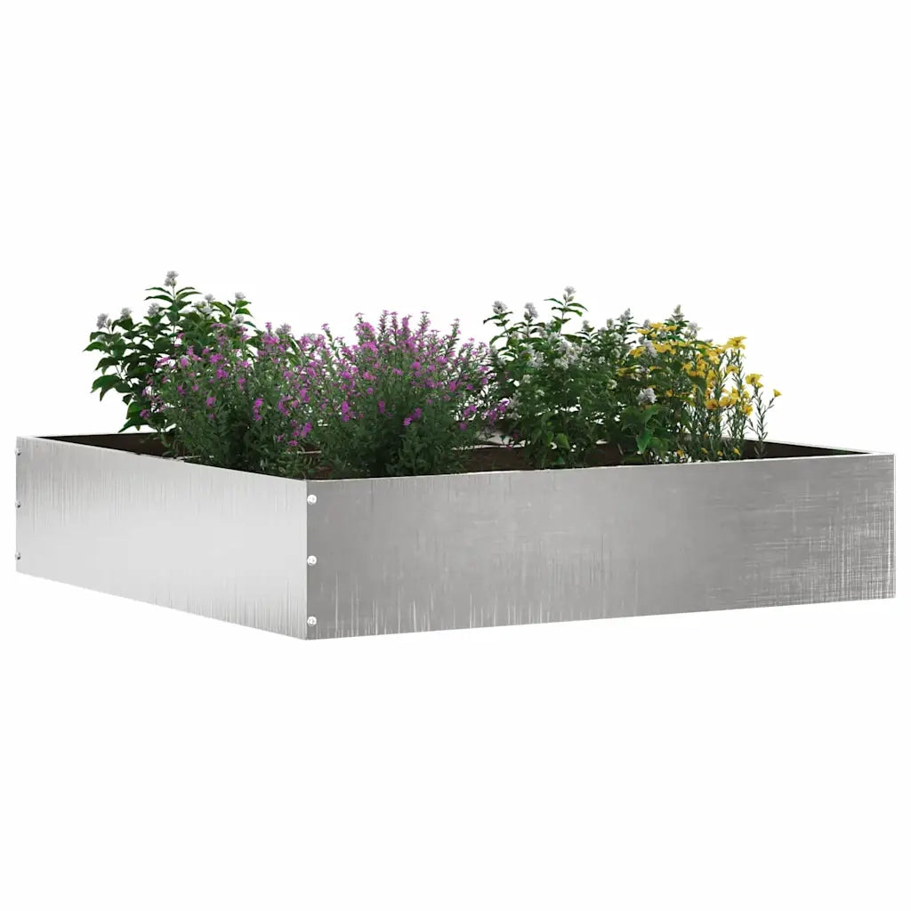 Bordura per Prato 60 x 60 x 13 cm Acciaio Inox Argento 874738