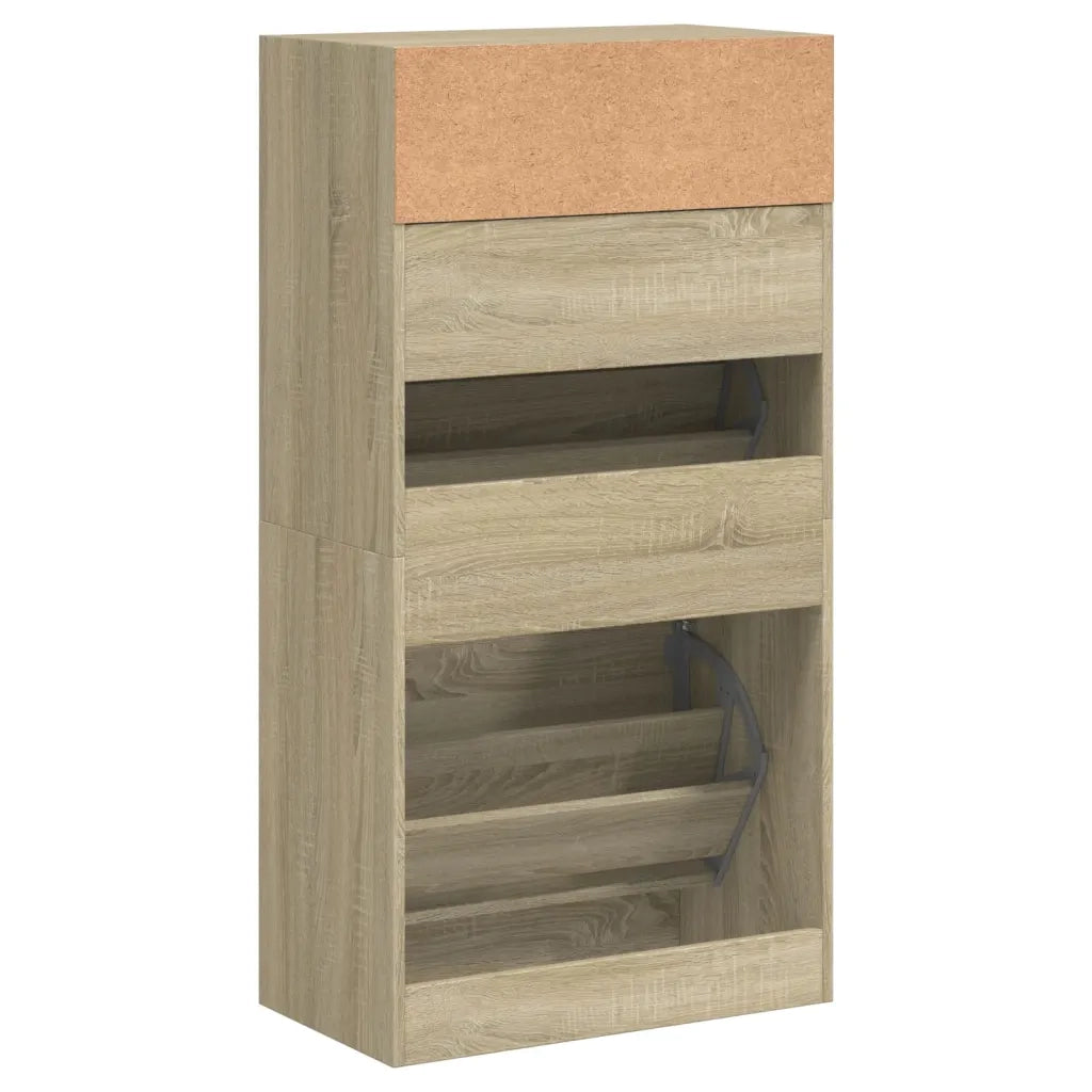 Scarpiera | Mobile per scarpe Rovere Sonoma 60x34x116 cm in Legno Multistrato
