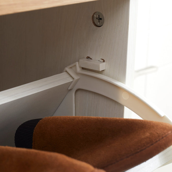 Scarpiera Salvaspazio 3 Cassetti 2 Ripiani 70x23,5x122 cm in Truciolato Bianco