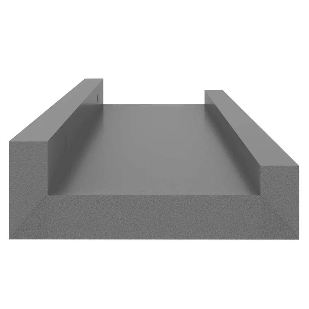 2 pz Mensole da Parete | Scaffali a Parete | Ripiano a parete Grigie 40x9x3 cm