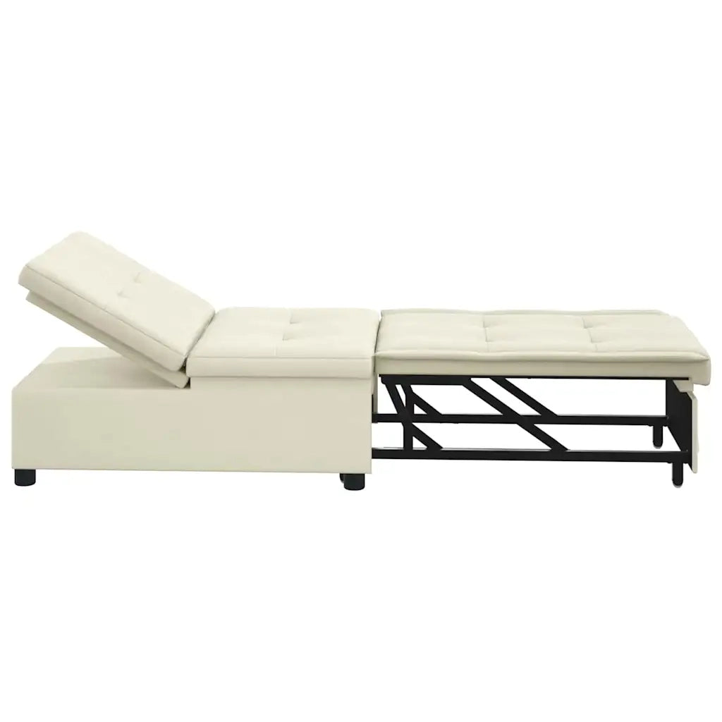 vidaXL Divano Letto Crema 67 x 194 x 38 cm Velluto
