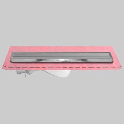 CANALETTA PER DOCCIA CON PORTA PIASTRELLA E GUAINA  Kit cm 75  guaina 1 m  ²     STAMPLAST