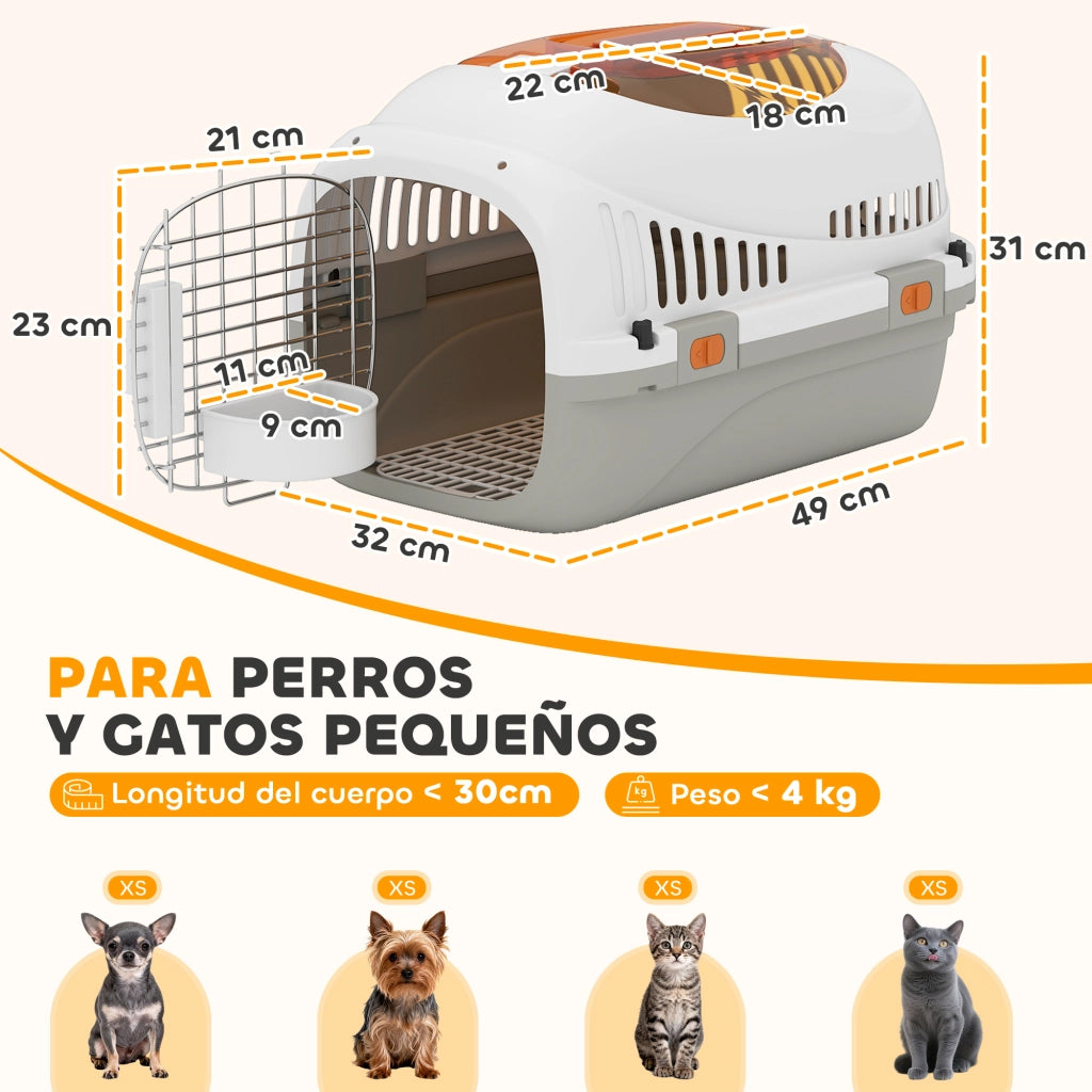Trasportino per Animali Domestici ¨C zephmum ¨C Grigio Chiaro