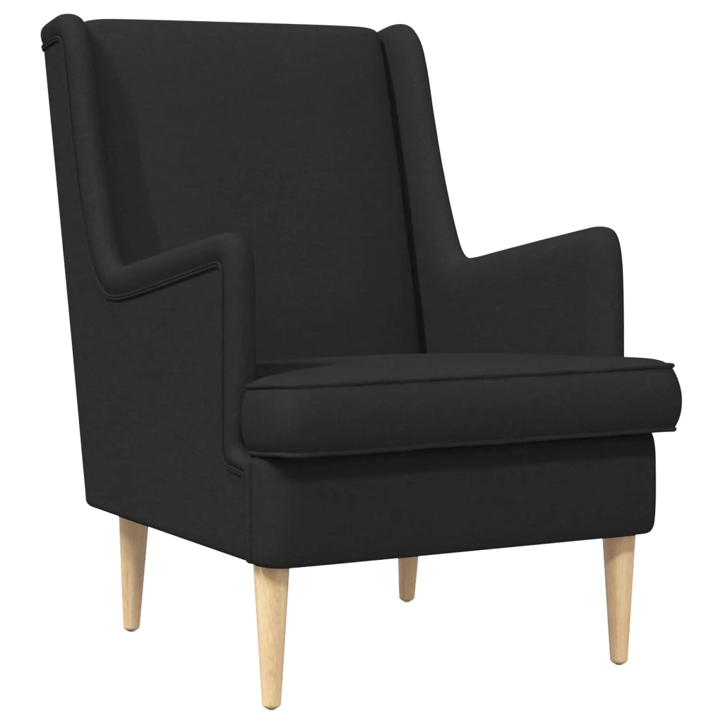 Poltrona con Ottomano 2 pz Nero Tessuto 3418813