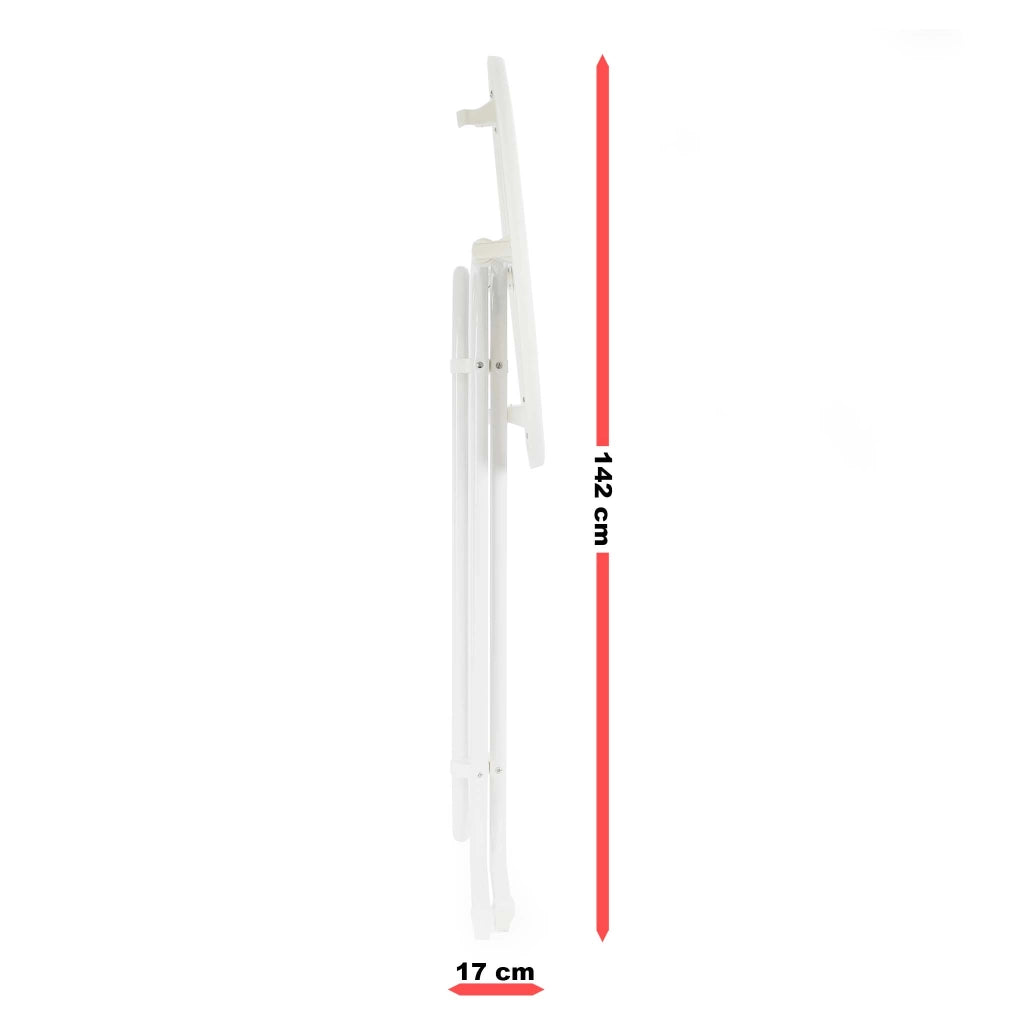 Toboli Tavolo alto da bar rotondo pieghevole bianco Ø 80 cm h 110 cm per interno ed esterno